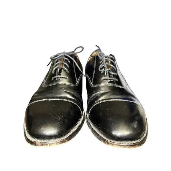 Loake Last Oxfords Men's Size 8.5 Black Leather Professional Collection Cap Toe